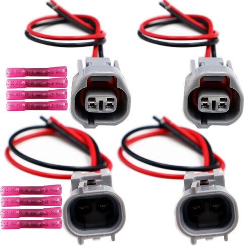 Set of 2 Male & Female Side Marker Light Pigtail Connector Compatible with Toyota Lexus Camry Prius Rav4 Harness Wire Pigtail 2-PIN in Saudi Arabia