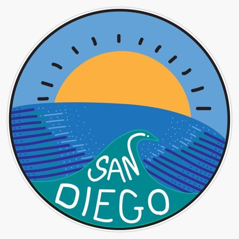 San Diego Vinyl Sticker Waterproof Decal Laptop Wall Window Bumper Sticker 5" in Saudi Arabia