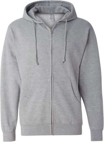 Independent Trading Co. Midweight Zip Hood Sweatshirt SS4500Z-GryHth-XL in Saudi Arabia