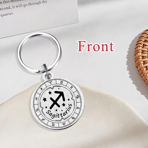 Alotozo Zodiac Keychain - 12 Constellations Birthday Gifts for Men Women - Virgo Libra Scorpio Sagittarius Bday Keyring in Saudi Arabia