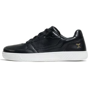 حذاء Adapt Leather Trainer - حذاء رياضي من الجلد المحبب بالكامل مع عدم السقوط، صندوق عريض عند الأصابع وجر مرن للمشي، الملابس الكاجوال، نمط الحياة الحضري in Kuwait