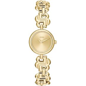 BOSS Women's Double B Dressy Watch – Petite Round Case, Sunray Dial, Jewelry-Inspired Design, Three-Hand Timepiece - Gift for Her in Kuwait