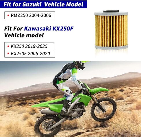طقم استبدال فلتر الزيت لكاواساكي KX250 2019-2025 / KX250F 2005-2020 / سوزوكي RMZ250 2004-2006، KX RMZ 250 250F 2019-2025 in Saudi Arabia