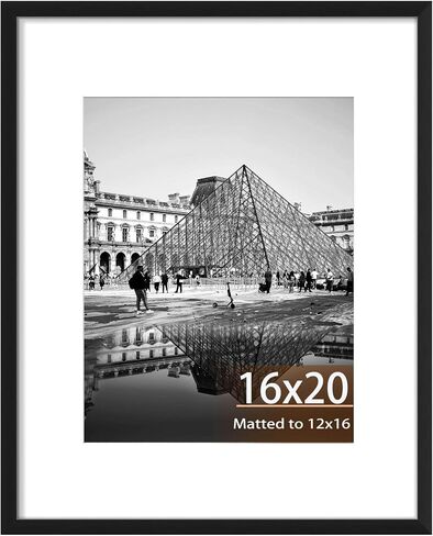 8x10 Picture Frame, Display Photo 5x7 and 4x6 With Mat or 8x10 Without Mat Picture Frame Covered by Plexiglass Engineered Wood Frame For Table Top and Wall Mounting (Black, 8X10 MDF) in Saudi Arabia