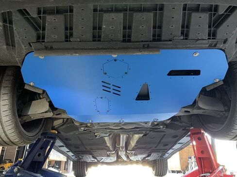 Aluminum Skid Plate, Engine Splash Shield for Ford Focus RS w/Oil Change Access Panels (BLUE) in Saudi Arabia