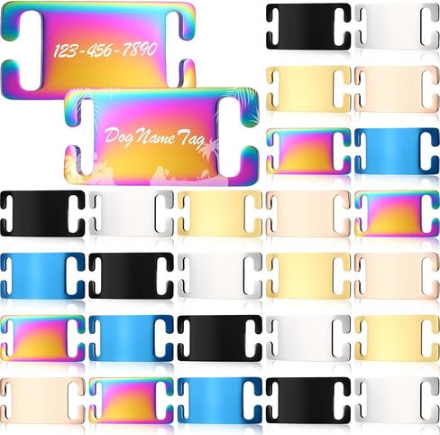 Hicarer 30 Pcs Stainless Steel Blank Pet ID Tags Personalized Dog Name Tag with Hollow Design Engraved on Both Sides Dog Cat Collar Name Accessories Regular Size DIY in Saudi Arabia