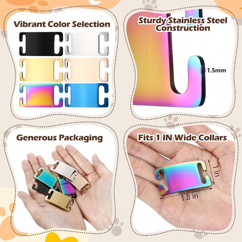 Hicarer 30 Pcs Stainless Steel Blank Pet ID Tags Personalized Dog Name Tag with Hollow Design Engraved on Both Sides Dog Cat Collar Name Accessories Regular Size DIY in Saudi Arabia