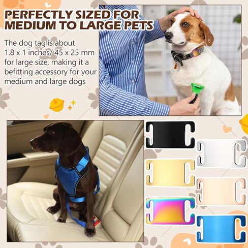 Hicarer 30 Pcs Stainless Steel Blank Pet ID Tags Personalized Dog Name Tag with Hollow Design Engraved on Both Sides Dog Cat Collar Name Accessories Regular Size DIY in Saudi Arabia