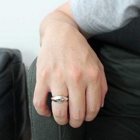 COSUMOSU Evil Eye Ring – 925 Sterling Silver Protection Jewelry for Women & Men in Saudi Arabia