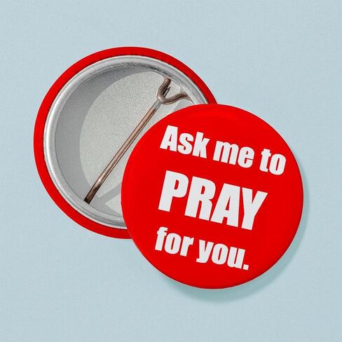 CafePress اسألني أن أصلي من أجلك، زر صغير مستدير مقاس 1 بوصة in Saudi Arabia