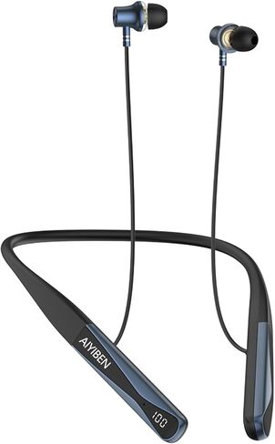 Neck Headphones Wireless Bluetooth，V5.2 with Microphone Neckband Bluetooth Headphones，35 Hours of Playtime in-Ear Neckband Earbuds no Power Button IPX7 Sweat-Resistant deep bass (Y8H) in Saudi Arabia