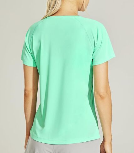 Women's Dry Fit Athletic Running T-Shirts UPF 50 Sun Protection Short Sleeve UV Gym Workout Activewear Tee Shirt in Saudi Arabia