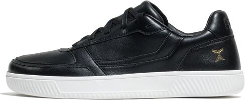 حذاء Adapt Leather Trainer - حذاء رياضي من الجلد المحبب بالكامل مع عدم السقوط، صندوق عريض عند الأصابع وجر مرن للمشي، الملابس الكاجوال، نمط الحياة الحضري in Kuwait
