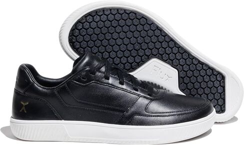 حذاء Adapt Leather Trainer - حذاء رياضي من الجلد المحبب بالكامل مع عدم السقوط، صندوق عريض عند الأصابع وجر مرن للمشي، الملابس الكاجوال، نمط الحياة الحضري in Kuwait