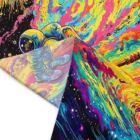 Blacklight الفطر الهيكل العظمي نسيج الجدار شنقا عشاق الجمجمة المفروشات الجمالية لغرفة النوم القمر والنجوم فراشة جدار الفن للنوم، غرفة المعيشة (عشاق الهيكل العظمي، 80 ''× 60'') in Kuwait