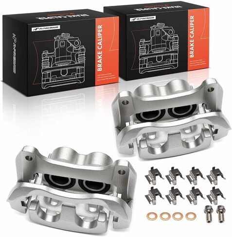 A-Premium Disc Brake Calipers Assembly with Bracket Compatible with Toyota Vehicles - Highlander 2020 2021 2022 - Front Driver and Passenger Side in Saudi Arabia