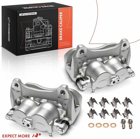A-Premium Disc Brake Calipers Assembly with Bracket Compatible with Toyota Vehicles - Highlander 2020 2021 2022 - Front Driver and Passenger Side in Saudi Arabia