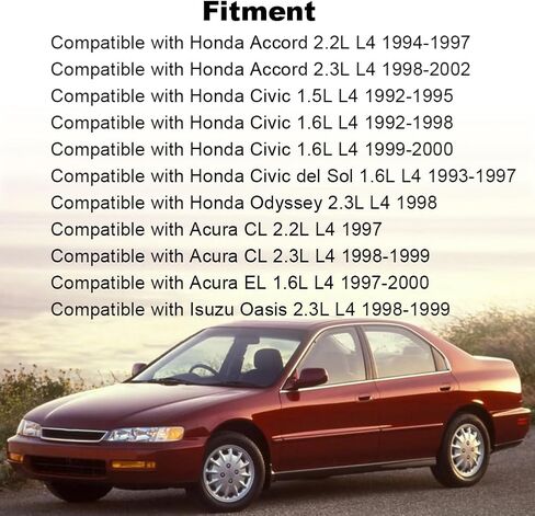مجموعة أسلاك توصيل الإشعال 7 مم من JDMON مكونة من 4 قطع متوافقة مع Honda Accord وCivic وCivic del Sol وOdyssey وAcura CL وEL وIsuzu Oasis 1992-2002 1.5/1.6/2.2/2.3L L4 لاستبدال 32700-PAA-A02 32700PAAA02 27518 in Saudi Arabia