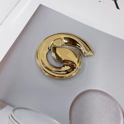 Vintage Spiral Brooch Pin for Women Men Stainless Steel Gold Plated Minimalist Polished Swirl Lapel Pins for Dance Banquet Pins Dress Suit Shirt Clothes Accessories Wedding Party Jewelry in Saudi Arabia