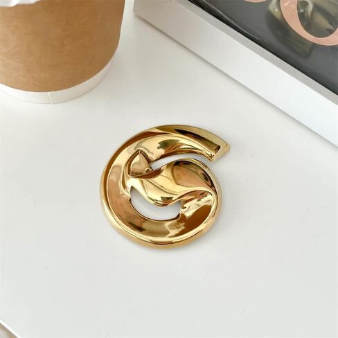Vintage Spiral Brooch Pin for Women Men Stainless Steel Gold Plated Minimalist Polished Swirl Lapel Pins for Dance Banquet Pins Dress Suit Shirt Clothes Accessories Wedding Party Jewelry in Saudi Arabia