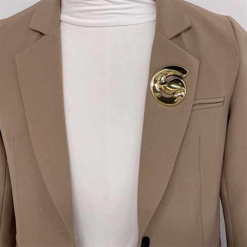 Vintage Spiral Brooch Pin for Women Men Stainless Steel Gold Plated Minimalist Polished Swirl Lapel Pins for Dance Banquet Pins Dress Suit Shirt Clothes Accessories Wedding Party Jewelry in Saudi Arabia