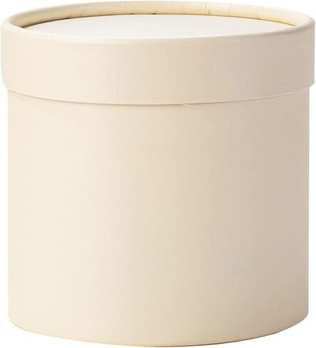 Flower Box Round Cardboard Boxes Wedding Party Rose Flower Packaging Decorations Valentine Day Gifts Supplies Beige Yellow in Kuwait