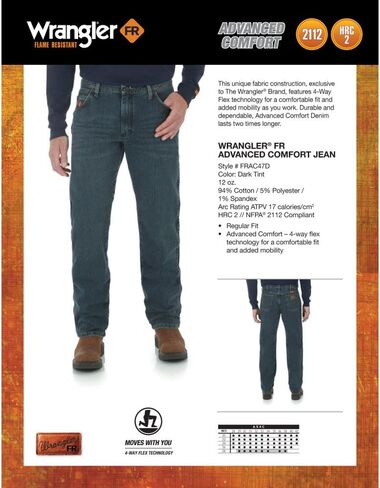 بنطلون جينز Fr للرجال ذو قصة عادية من Wrangler in Saudi Arabia