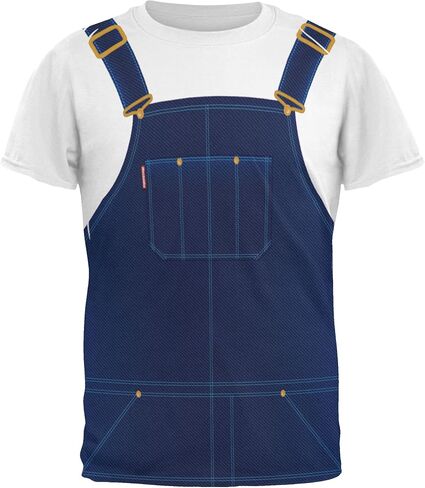 Old Glory Halloween Overalls White T-Shirt Costume All Over Adult T-Shirt in Saudi Arabia