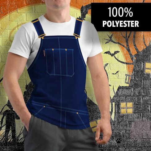Old Glory Halloween Overalls White T-Shirt Costume All Over Adult T-Shirt in Saudi Arabia