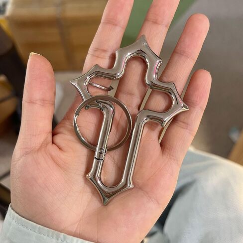 Cross Carabiner Keychain Christian Bag Charm Clips Y2K Style Key Ring for Handbags Backpack Belt Loops in Kuwait