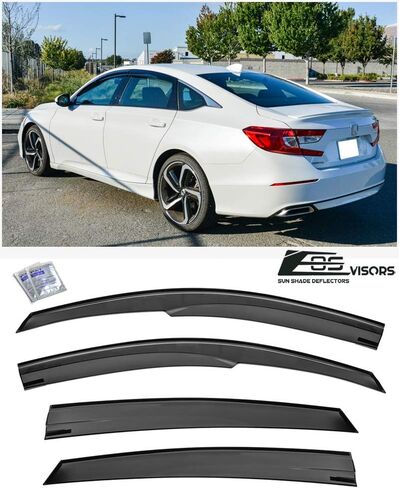 استبدال متجر Extreme على الإنترنت لسيارة Honda Accord 2018-2022 | أقنعة EOS طراز JDM MUGEN وفتحات جانبية مدخنة وواقية من المطر وحارفات النوافذ in Saudi Arabia