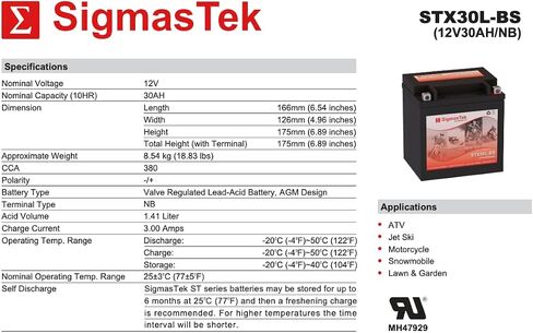Deka ETX30L Motorcycle Battery (Replacement) in Saudi Arabia