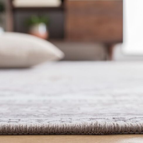 SAFAVIEH Washable Rug Tucson Collection - 2'6' x 10' Runner, Beige & Grey, Slip Resistant, Ideal for High Traffic Areas in Living Room, Hallway, Foyer, Bedroom (TSN102B-210) in Saudi Arabia