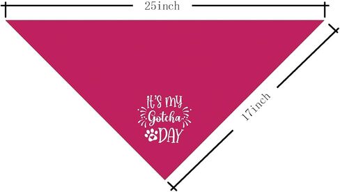 It's My Gotcha Day Dog Bandana, Pink Dog Bandana, Pet Dog Scarf Accessories, Pet Dog Triangle Scarf, Funny Cute Dog Bandana, Dog Bandana for Small Medium Large Dogs, Dog Bandana Pet Scarf (E19) in Saudi Arabia