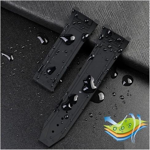 Fit For Ferragamo Sports Series Three Eyes F80 F-80 Rubber Silicone Men's Notched Folding Buckle Waterproof Watch Strap Watchband in Saudi Arabia