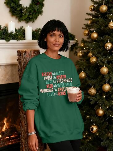 KIDDAD Christian Sweatshirts for Women Oversized Jesus Sweatshirt Love like Jesus Pullover Bible Verse Inspirational Tops in Kuwait