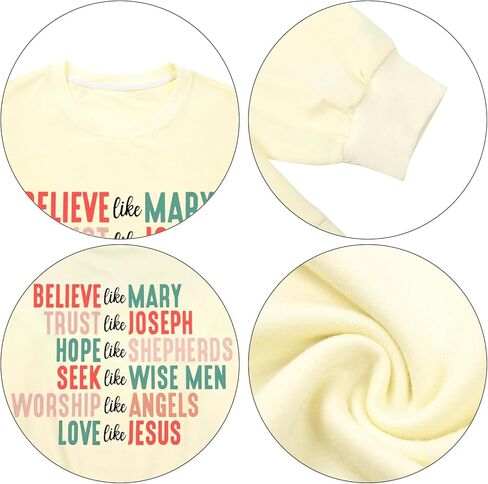 KIDDAD Christian Sweatshirts for Women Oversized Jesus Sweatshirt Love like Jesus Pullover Bible Verse Inspirational Tops in Kuwait