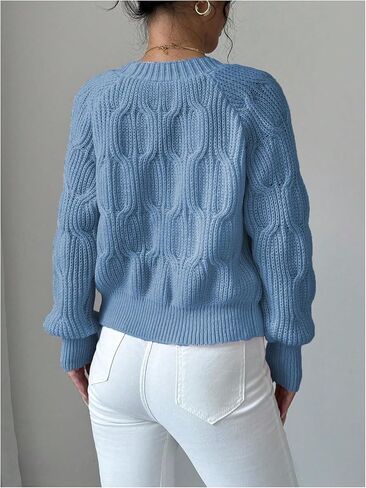 OYOANGLE Women's Casual Solid Color Bow Decorated V Neck Cardigan Button Front Long Sleeve Lightweight Sweater Cardigan in Saudi Arabia