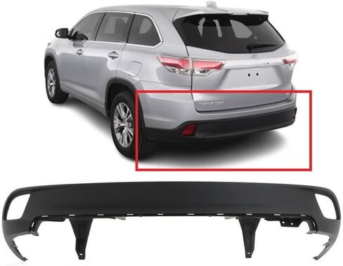 FitParts متوافق مع غطاء المصد السفلي الخلفي 2014 2015 2016 2017 2018 2019 Toyota Highlander TO1115104 Hybrid LE Sport SE XLE Limited. جاهز للرسم. 521690E070 in Saudi Arabia