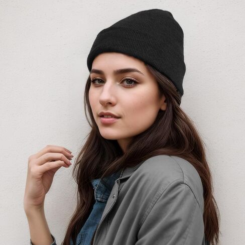 Beanie Hats for Men Women, Classic Knit Cuff Soft Warm Winter Hats Unisex Daily Skull Cap in Saudi Arabia