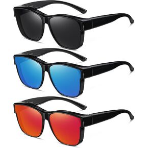 Wzerry Sunglasses Over Glasses for Women Men Polarized, Fit Over Glasses Sunglasses for Driving Outdoor with UV400 Pretection in Saudi Arabia