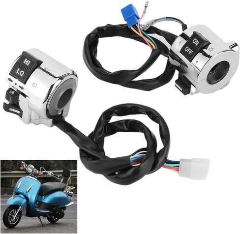 Turn Signal Horn Switch, 1 Pair Motorbike Indicator Switch Motorcycle Handlebar Switch Handlebar Controls On Off Headlight Switch for for Motorcycle, Electric Scooter, ATV with 25mm Dia Handlebar in Saudi Arabia