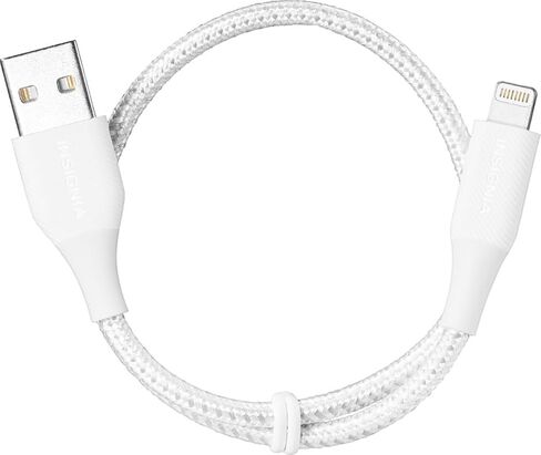 Lightning Charging Cables & Apple Watch Magnetic Chargers – USB-A and USB-C Options, Multiple Lengths, Fast Charging for iPhone, iPad, and Apple Watch (USB-A to Lightning Cable (2 Pack, 4 ft), White) in Kuwait