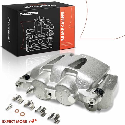 A-Premium Disc Brake Caliper Assembly with Bracket Compatible with Jeep Vehicles - JL Series Wrangler 2018-2023 - Front Right Passenger Side in Saudi Arabia
