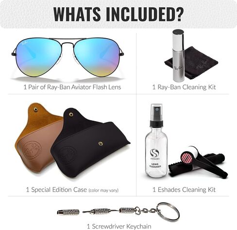 Ray-Ban RB3025 AVIATOR FLASH LENSES GRADIENT Pilot Shaped Sunglasses for Men & Women with Official RAYBAN Eyewear Kit in Saudi Arabia