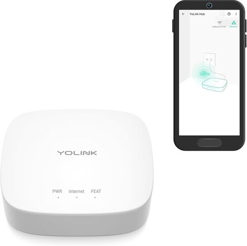 YoLink مكبر الصوت Hub - محور مكبر الصوت المنزلي الذكي، تشغيل النغمات/التنبيهات ورسائلك المخصصة لتحويل النص إلى كلام، والإعلانات الصوتية، والتنبيه الصوتي الصوتي، والتنبيهات المنطوقة، ونطاق ¼ ميل يعمل بتقنية LoRa، يتطلب WiFi in Kuwait