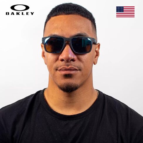 OAKLEY HOLBROOK OO9102 Sunglasses MATTE BLACK Frame with PRIZM SAPPHR IRID POLARIZED Lenses With Official Eyewear Kit in Saudi Arabia