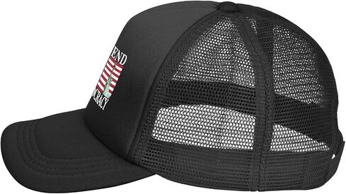 Defend Democracy Hat Save Democracy Hat Trucker Mesh Cap for Men Women Black in Saudi Arabia
