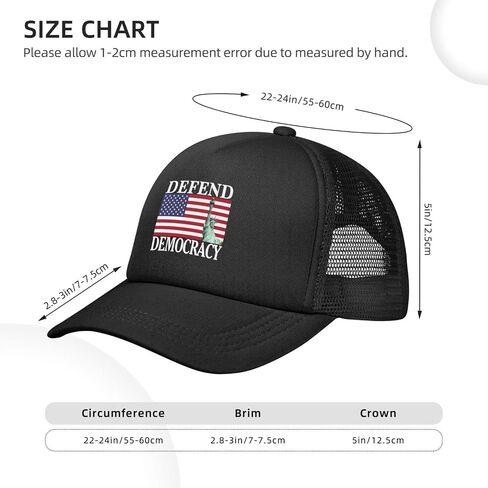 Defend Democracy Hat Save Democracy Hat Trucker Mesh Cap for Men Women Black in Saudi Arabia