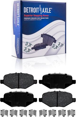 Detroit Axle - Rear Brake Kit for Ford Explorer Flex Taurus Police Interceptor Sedan Utility Lincoln MKS MKT Replacement Disc Brake Rotors Ceramic Brakes Pads in Saudi Arabia